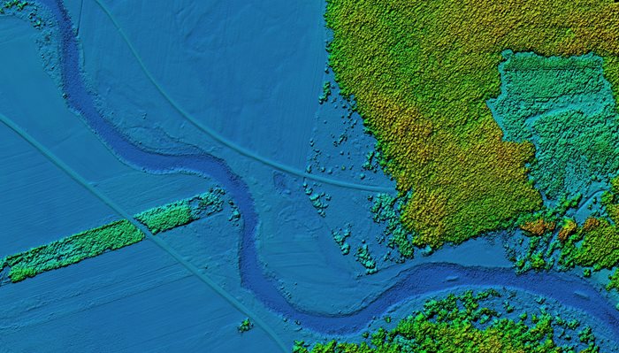 Ocean Water map with tectonic plates visible