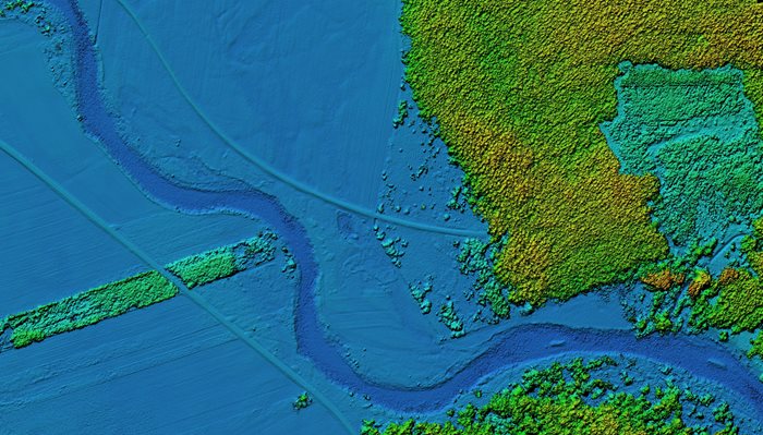 Ocean Water map with tectonic plates visible