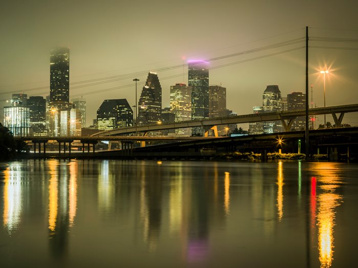 Skyline of a Texas City